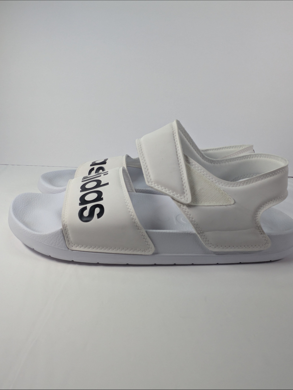 Adidas White Logo Comfort Slide Sandals